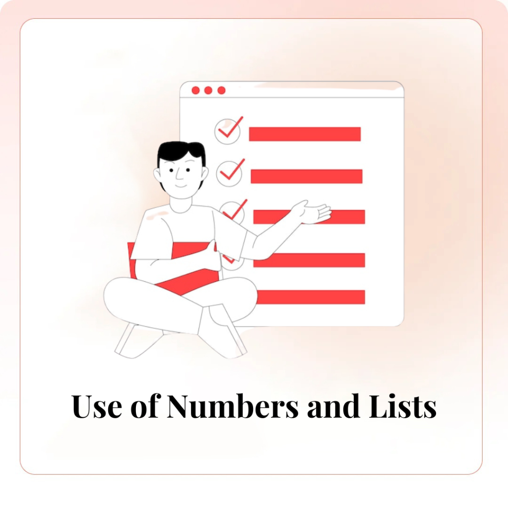 Use of Numbers and Lists